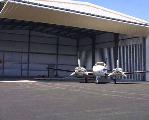 Temporary Aircraft Hangar Steel Structure with Lift-Up Door