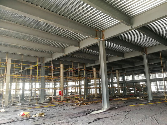 DIN Large Span Metal Structure Buildings With Mezzanine Steel Factory Buildings