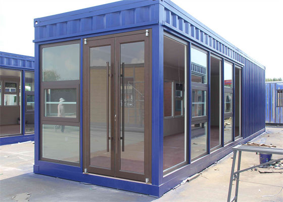 Galvanized Steel Prefab Container House with Glass Wool Panels