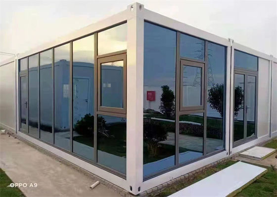 Galvanized Prefab Container House with Glass Wool Panel Walls