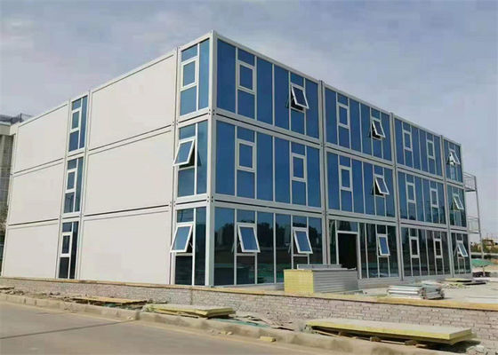 Prefab Container House Galvanized Structure Glass Wool Panel