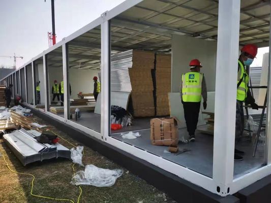 Galvanized Steel Prefab Container House with EPS Sandwich Panels