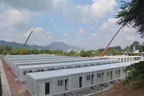 Galvanized Steel Prefab Container House with Glass Wool Panels