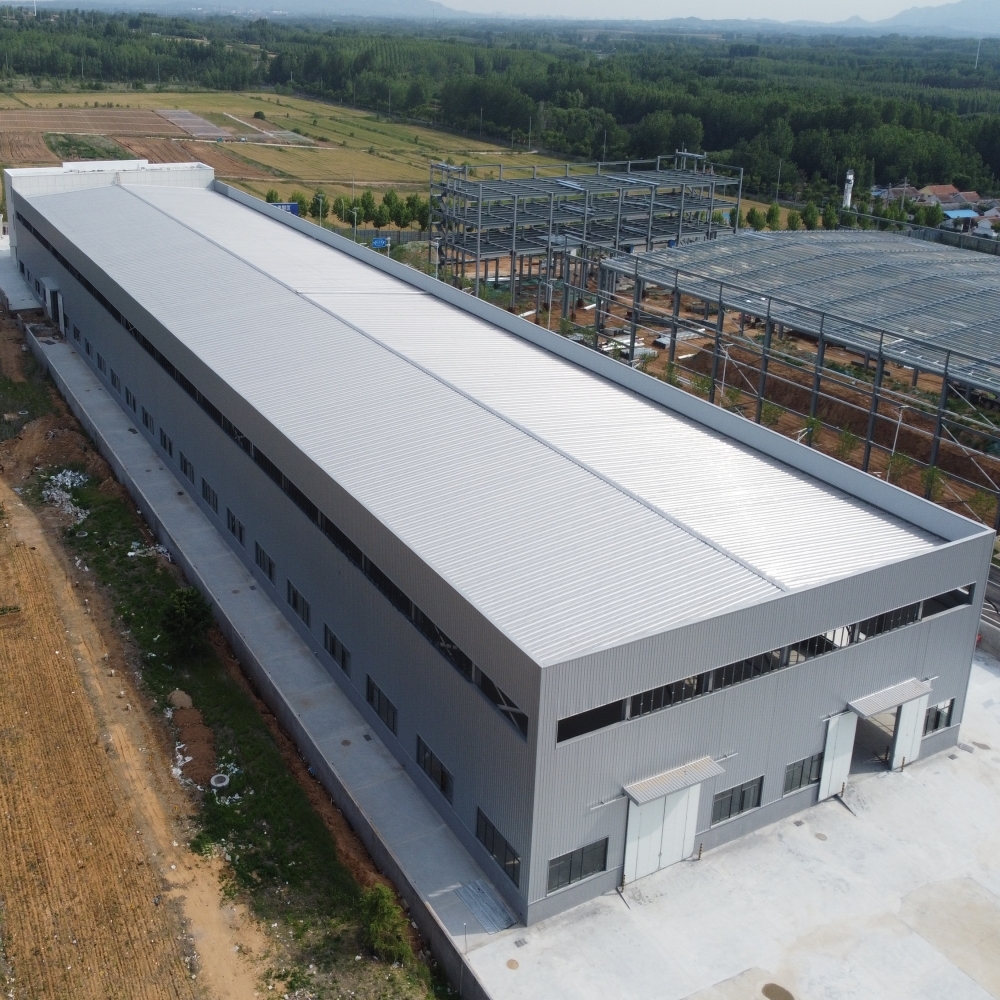 Prefabricated Steel Workshop Building with H-Section Beams Q235B Q355B